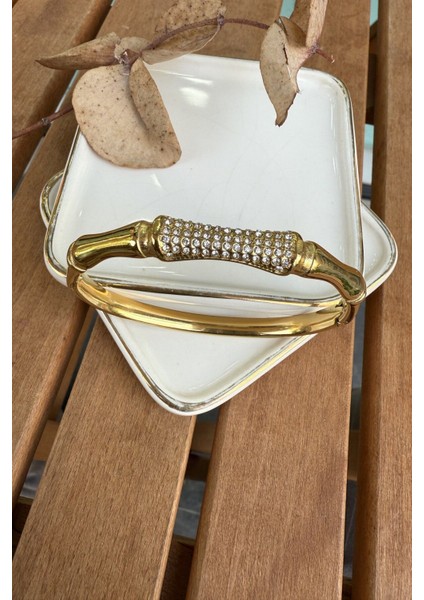 Çelik Taşlı Kemik Şık Bilezik