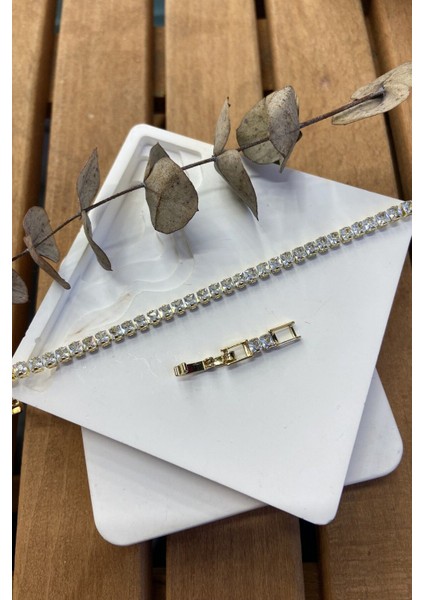 Kare Kesim Su Yolu Bileklik 17+2 cm Çelik