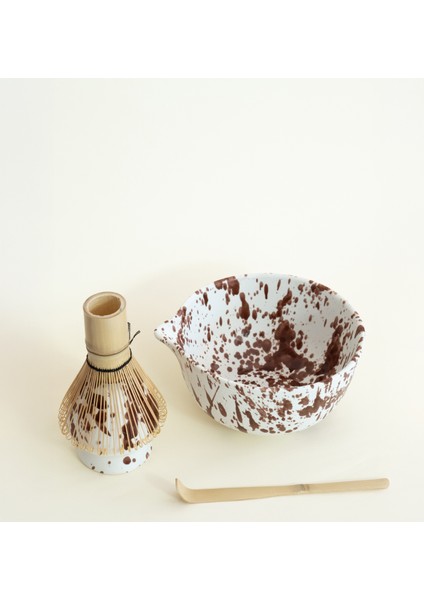 Seramik Parlak Kahverengi Benekli Matcha Whisk Tutacağı fırsatları