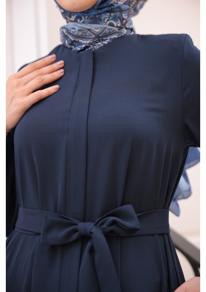 Eteği Fırfırlı Krep Kumaş Ferace fiyatları