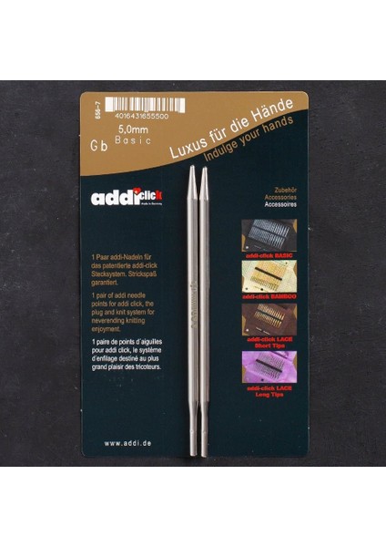 Addi Click Basic 5 mm Misinalı Şiş Ucu - 656-2