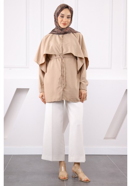 Vizon Pelerin Detaylı Hakim Yaka Gömlek fiyatları