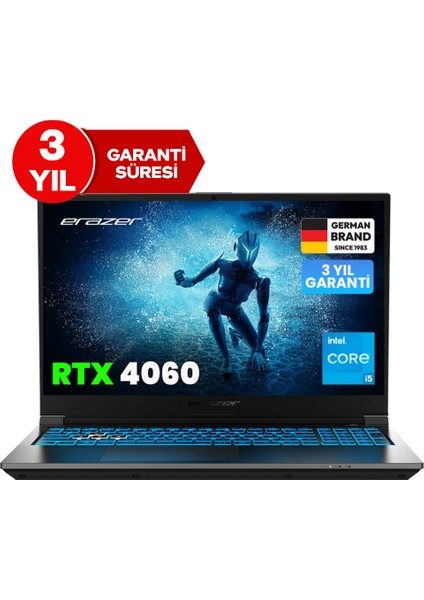 Deputy P60i MD62747 Intel Core i5 13420H 16GB 512GB SSD RTX4060 Freedos 15.6" FHD 144Hz Oyun Bilgisayarı