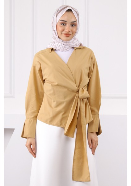 Bisküvi Yandan Bağlamalı Gömlek fiyatları
