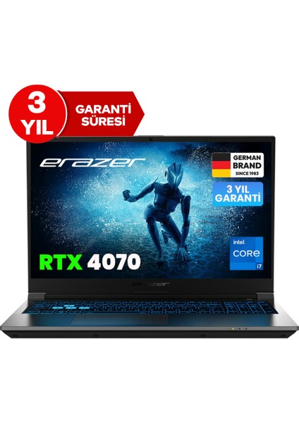 Deputy P60 MD62684 Intel Core i7 12650H 16GB 1TB SSD RTX4070 15.6" FHD 144Hz Taşınabilir Bilgisayar