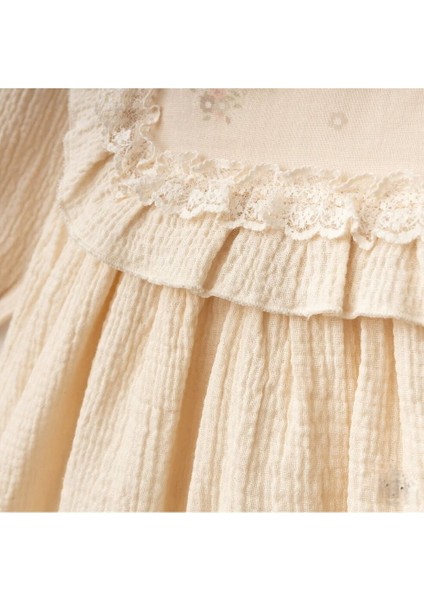 W1035 Kız Bebek Robası Fırfırlı Müslin Elbise fiyatları
