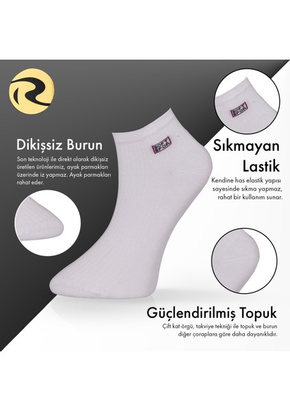 Bambu Erkek Patik Düz Çorap Dikişsiz Premium 3'lü