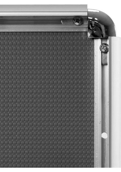 25mm. Alüminyum Afiş Çerçevesi Rondo Köşe - B2 (500x700 mm.)