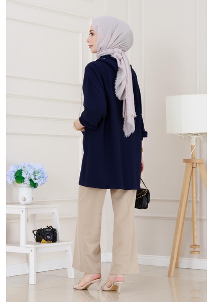 Kapüşonlu Önü Patlı Kap-Lacivert indirimleri