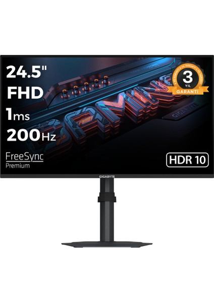 G25F2 24.5 1920X1080 Fhd 200Hz 1ms HDMI Dp HDR10 Freesync Premium IPS Gaming Monitör