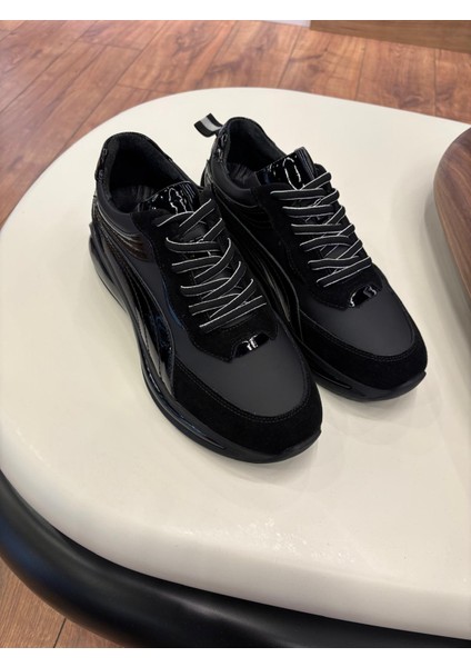 1102 Siyah Rugan Hakiki Deri Erkek Sneakers - Erkek Spor Ayakkabı fiyatları
