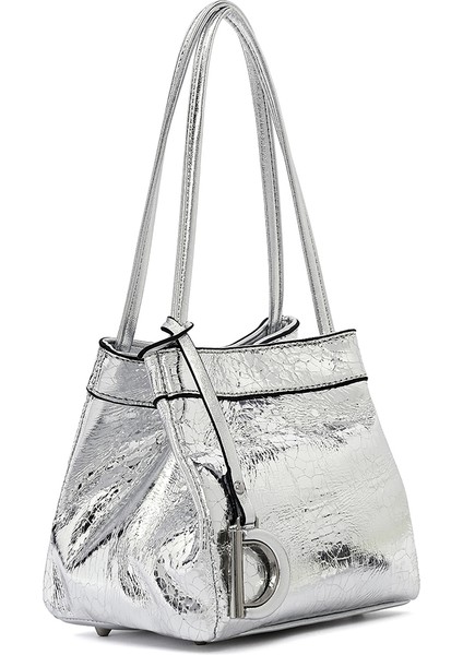 Kadın Gümüş Mini Abiye Kol Çantası 25SBD251832
