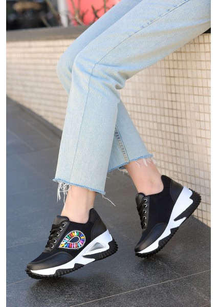 Dnr 613 Taş Detaylı Bağcıklı Spor Ayakkabı