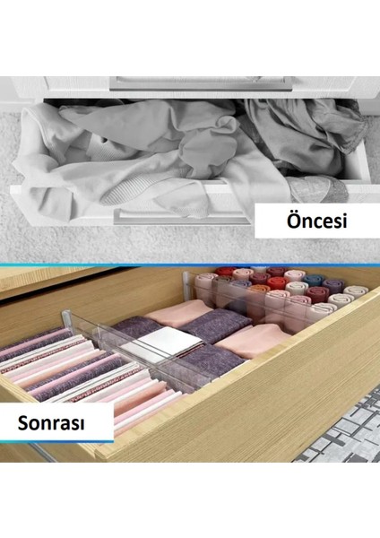 3 Adet Çekmece Bölücü Düzenleyici Organizer
