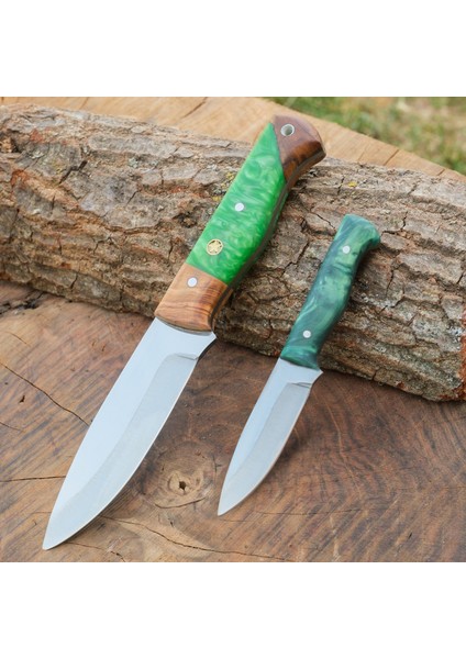 Babalı Oğullu Avcı Bıçağı Seti - Epoksi Kabza fiyatları