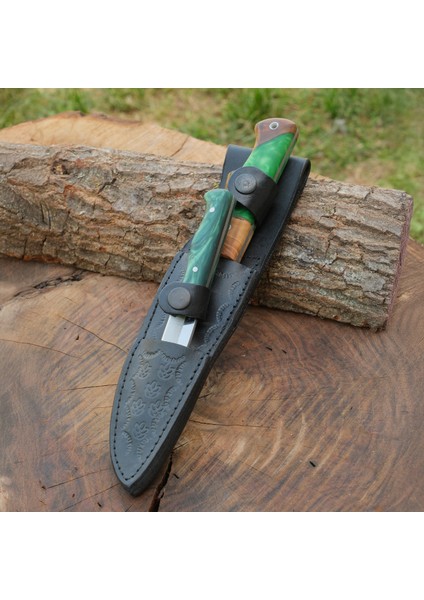 Babalı Oğullu Avcı Bıçağı Seti - Epoksi Kabza modelleri