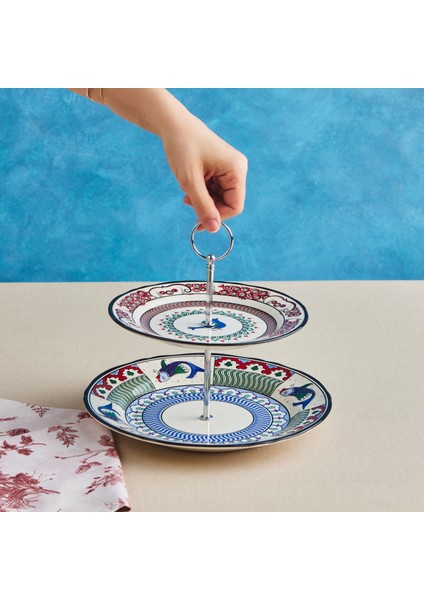 x Ömür Akkor Iznik Katlı Kurabiyelik 26 cm