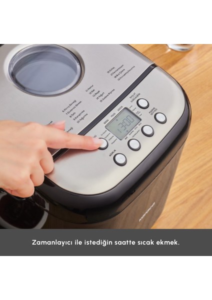 Bake Compact 19 In 1 Çok Fonksiyonlu Reçel, Yoğurt, Hamur Yoğurma ve Ekmek Yapma Makinesi Inox