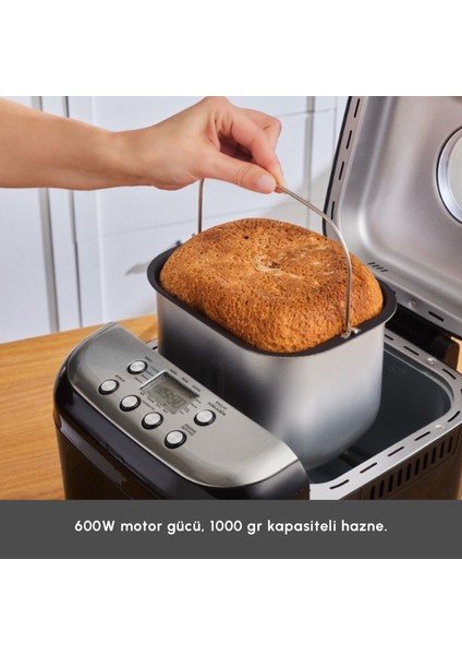 Bake Compact 19 In 1 Çok Fonksiyonlu Reçel, Yoğurt, Hamur Yoğurma ve Ekmek Yapma Makinesi Inox
