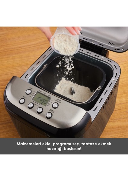 Bake Compact 19 In 1 Çok Fonksiyonlu Reçel, Yoğurt, Hamur Yoğurma ve Ekmek Yapma Makinesi Inox