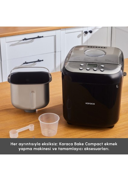 Bake Compact 19 In 1 Çok Fonksiyonlu Reçel, Yoğurt, Hamur Yoğurma ve Ekmek Yapma Makinesi Inox