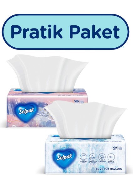 El ve Yüz Havlusu 12'li 1200 Yaprak