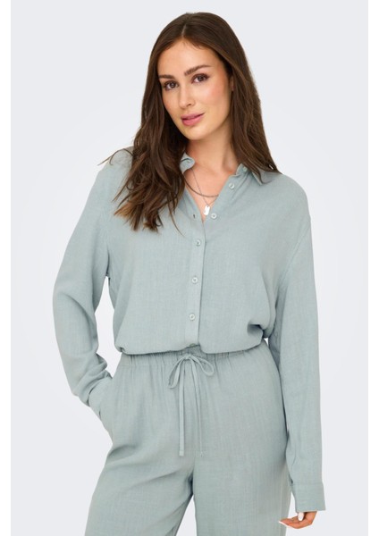 15347208 Onlsıesta Ls Lınen Bl Shırt Pnt Kadın Gömlek fırsatları
