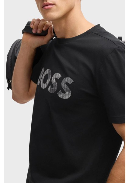 Logolu % 100 Pamuk Regular Fit Bisiklet Yaka T Shirt Erkek T Shirt 50537834 001 fırsatları