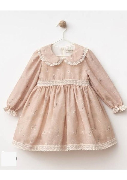 W1041 Kız Bebek Papatya Baskılı Elbise fırsatları
