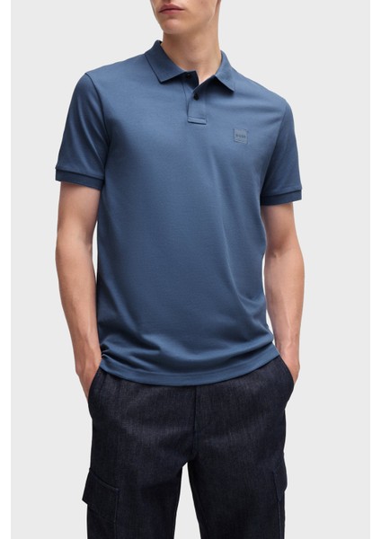 Streç Pamuklu Slim Fit Düğmeli Polo Yaka T Shirt Erkek T Shirt 50507803 466