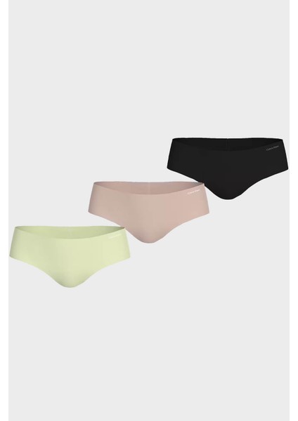 Logolu Dikişsiz 3 Pack Külot 000QD3559EWAO Bayan Külot 000QD3559E Wao