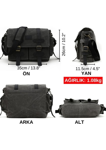 7156 Salaş Suya Dayanıklı Haki Yeşil Omuz Laptop Okul Seyahat Outdoor Çanta fiyatları