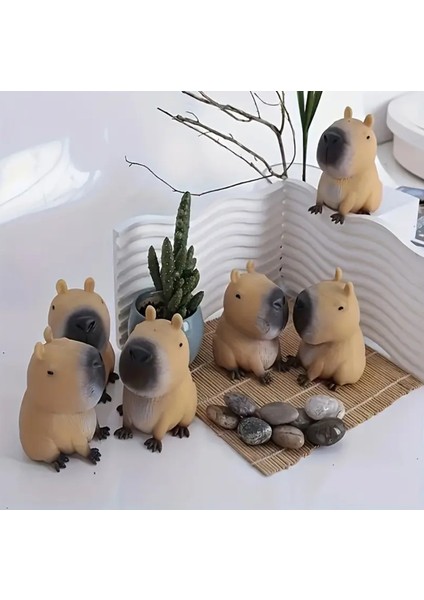 Capybara Squishy Esnek Uzayan Kapibara Sukuşi Figür Oyuncak Taba Squishi Stress Oyuncağı