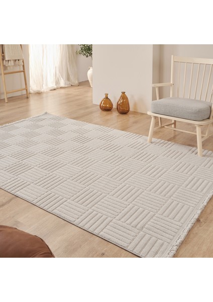 İskandinav Maja Gray 120x180 cm Salon Mutfak Halısı Yolluk Kilim