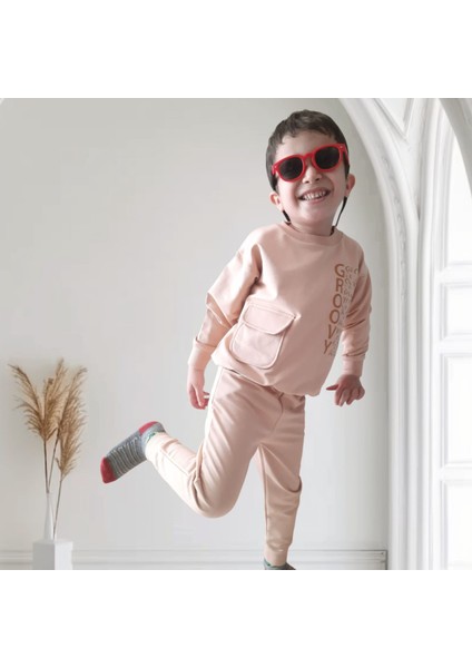 Groovy Baskılı iki iplik Cep Detaylı 2'li Takım