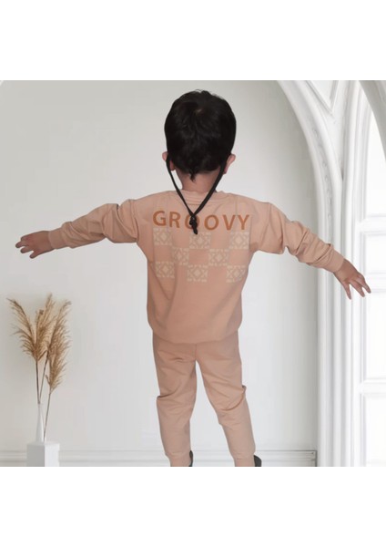 Groovy Baskılı iki iplik Cep Detaylı 2'li Takım
