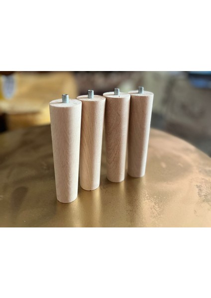 Ham 10 cm Ahşap Mobilya Berjer, Puf, Tv Ünitesi, Sehpa, Çiçeklik Ayagi – 4 Adet Ayak 4Adet Baglanti Aparatı – Bağlantı Aparatları ve Vidalar Dahil)