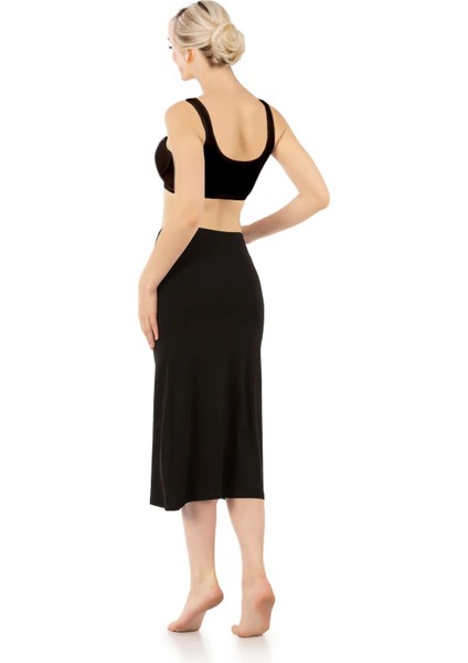 Kadın Maxi (Uzun) Boy Bambu Jüpon Siyah 303 fırsatları