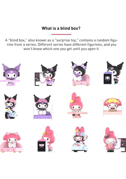 Sanrio Melody Kuromi Figür, 1 Adet Rastgele Aksiyon Figürü, Koleksiyon ve Hediye indirimleri