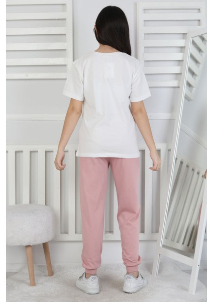 Friends Are Forewer Yazılı Kısa Kollu Kız Çocuk Pijama Takımı fırsatları