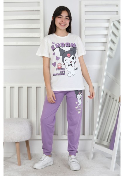 Friends Are Forewer Yazılı Kısa Kollu Kız Çocuk Pijama Takımı fırsatları