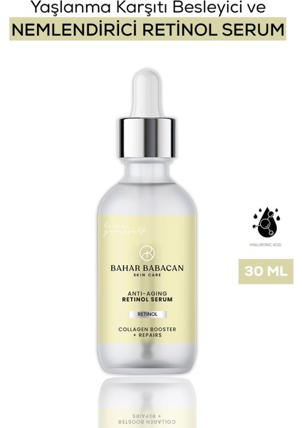 Kalıntı Bırakmayan Özel Doku Hacim Veren Kaş Sabitleyici&şekillendirici Wax 50ML + Bahar Babacan Besleyici&nemlendirici Anti-Aging Retinol Serum 30ML Set