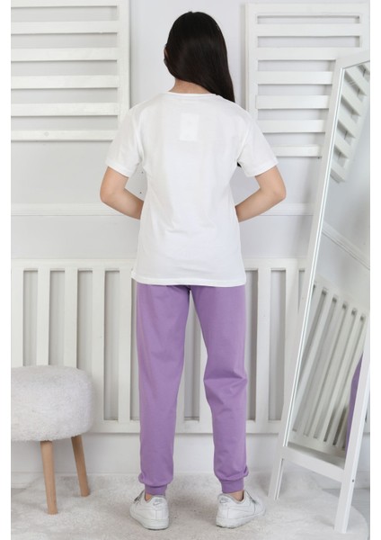 Friends Are Forewer Yazılı Kısa Kollu Kız Çocuk Pijama Takımı indirimleri