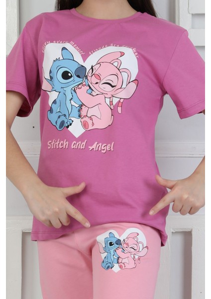 Friends Are Forewer Yazılı Kısa Kollu Kız Çocuk Pijama Takımı