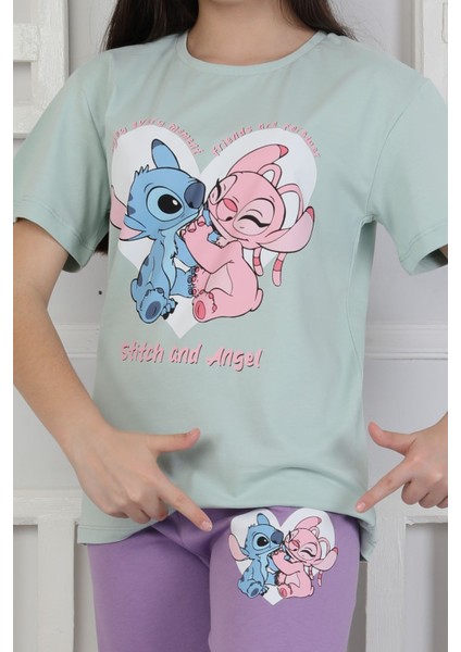 Friends Are Forewer Yazılı Kısa Kollu Kız Çocuk Pijama Takımı fırsatları