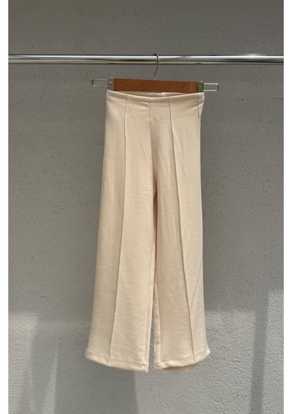 %100 Cotton Fermuarlı Üst - Ispanyol Paça Pantolon Kız Çocuk