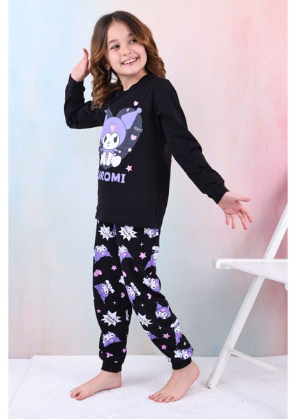 Kuromi Desenli Kız Çocuk Pijama Takımı Pembe 3-8 Yaş fiyatları