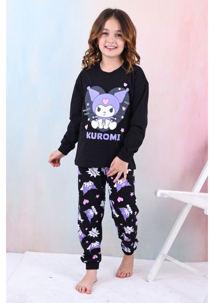 Kuromi Desenli Kız Çocuk Pijama Takımı Pembe 3-8 Yaş fırsatları
