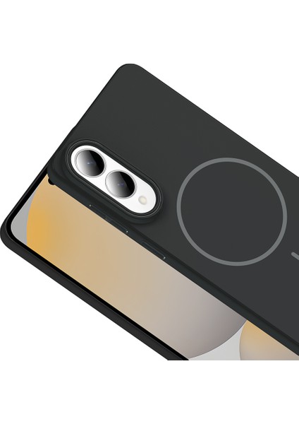 Samsung Galaxy S25 Edge Kılıf Mat Magsafe Şarj Özellikli Hassas Butonlu Lansman Renkli Sert Ince Mika Kapak
