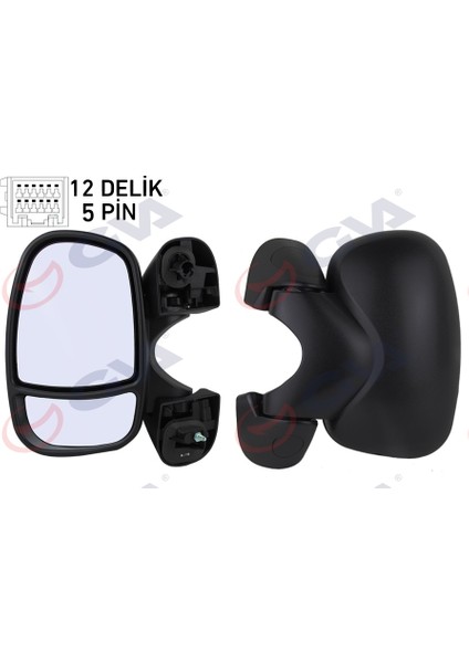 Dış Dikiz Aynası Sol Trafıc-Vivaro 01 Elektrikli Isıtmalı Sensörlü Konveks 5 Fiş VM-967EHL 7701473245-4408529